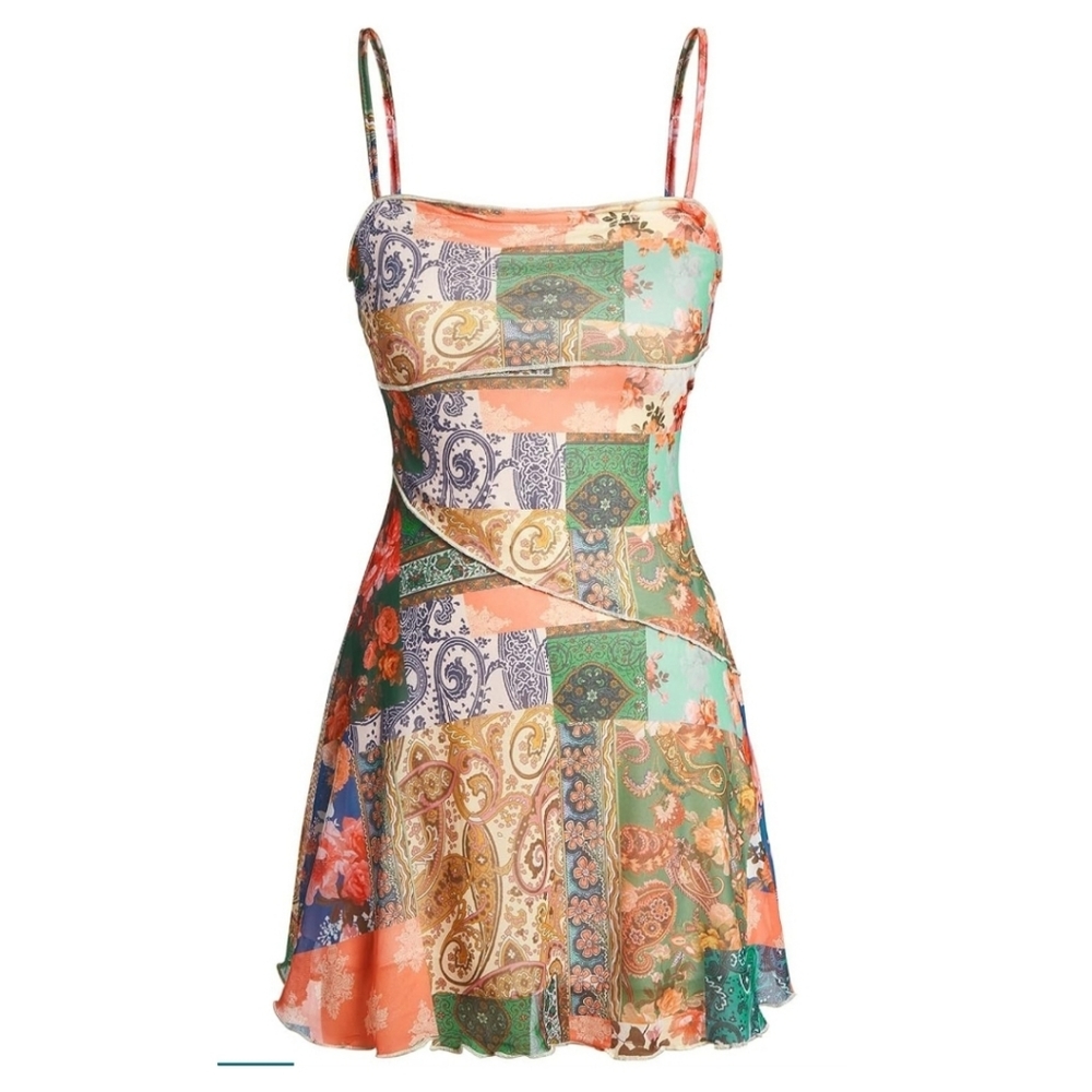 Patchwork Mini Dress - Picture 2 of 8